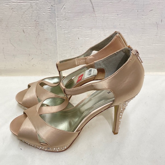 Style & Co Suki Women's Champagne Open Toe Platform Heels Size 10 - Picture 6 of 16